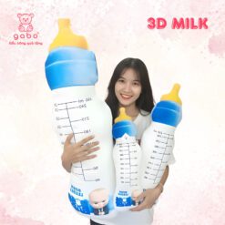 Gối Ôm 3D Hình Bình Sữa - Gấu Bông Bình Sữa Cho Bé