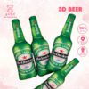 Gấu Bông 3D hình Chai Bia - Gấu Bông hình Chai Bia Heniken
