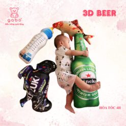 Gấu Bông 3D hình Chai Bia - Gấu Bông hình Chai Bia Heniken