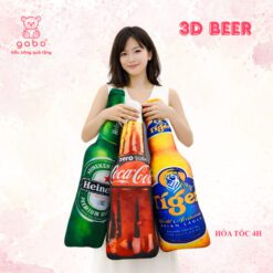 Gấu Bông 3D hình Chai Bia - Gấu Bông hình Chai Bia Heniken