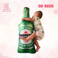 Gấu Bông 3D hình Chai Bia - Gấu Bông hình Chai Bia Heniken