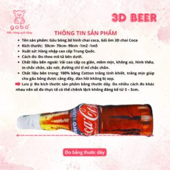 Gối ôm 3d Bia Tiger, Gấu Bông Chai Bia