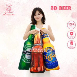 Gối ôm 3d Bia Tiger, Gấu Bông Chai Bia