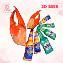 Gối ôm 3d Bia Tiger, Gấu Bông Chai Bia