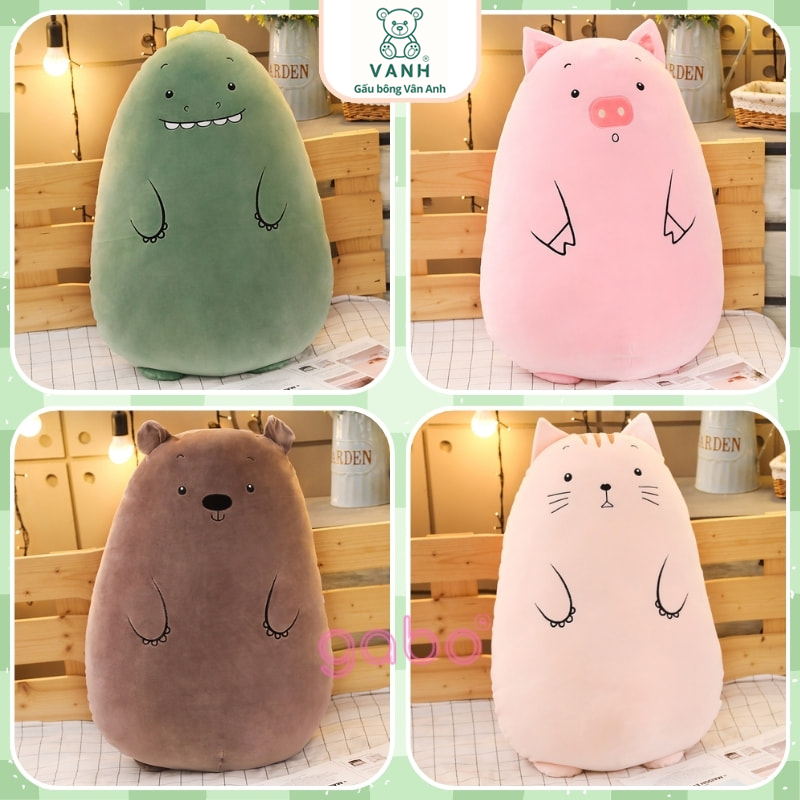 Gấu Bông Animal Size 50 Béo Ú Cute - Gối Ôm Animal 10 Gấu Bông Animal Size 50 Béo Ú Cute - Gối Ôm Animal
