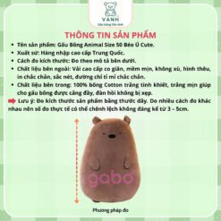 Gấu Bông Animal Size 50 Béo Ú Cute - Gối Ôm Animal 7 Gấu Bông Animal Size 50 Béo Ú Cute - Gối Ôm Animal