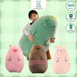 Gấu Bông Animal Size 50 Béo Ú Cute - Gối Ôm Animal