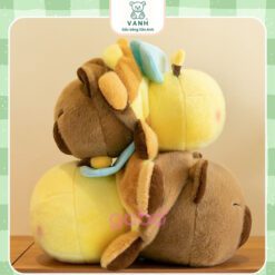 Gấu Bông Capybara Lộn Ong Vàng 2in1 1 Gấu Bông Capybara Lộn Ong Vàng 2in1