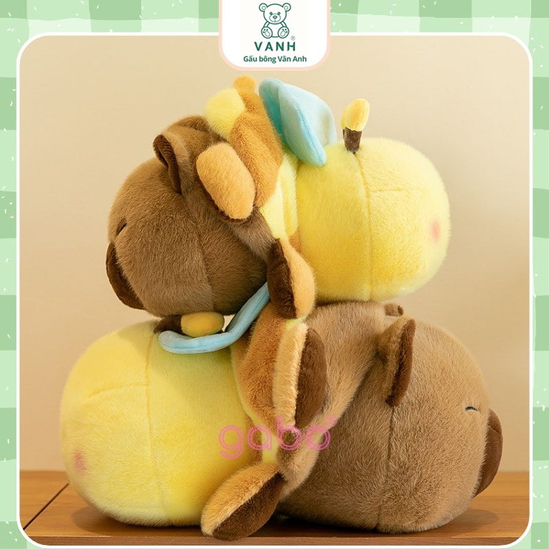 Gấu Bông Capybara Lộn Ong Vàng 2in1 10 Gấu Bông Capybara Lộn Ong Vàng 2in1