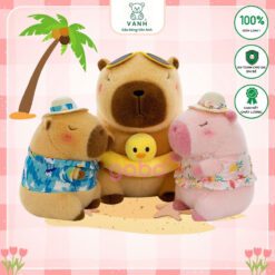 Capybara Mặc Đồ Đi Biển - Capybara Phao Vịt Đeo Kính