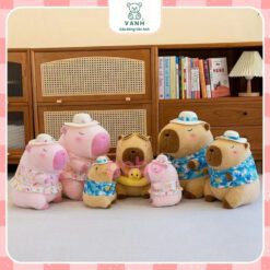 Capybara Mặc Đồ Đi Biển - Capybara Phao Vịt Đeo Kính