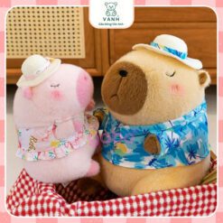 Capybara Mặc Đồ Đi Biển - Capybara Phao Vịt Đeo Kính