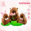 Gấu Bông Capybara Tai Thỏ Cầm Trà Sữa - Chuột Lang Mê Trà Sữa