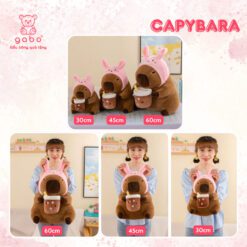 Gấu Bông Capybara Tai Thỏ Cầm Trà Sữa - Chuột Lang Mê Trà Sữa 5 Gấu Bông Capybara Tai Thỏ Cầm Trà Sữa - Chuột Lang Mê Trà Sữa