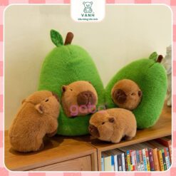 Gấu Bông Capybara Trong Quả Bơ – Heo Nhím Trong Quả Táo Đáng Yêu 1 Gấu Bông Capybara Trong Quả Bơ