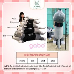Gấu Bông Chó Husky - Chó Ngáo Size 1M5 - Chó Sói Ngáo Đáng Yêu 6 Gấu Bông Chó Husky - Chó Ngáo Size 1M5