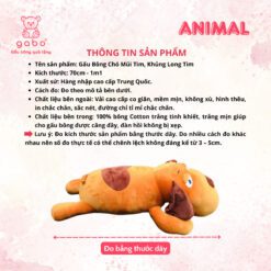 Gấu nhồi bông Chó Mũi Tim, Gối ôm Cún có mềm cho bé