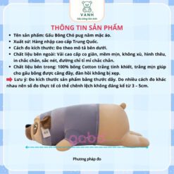 Gấu Bông Chó Pug Nằm cao cấp , Gối ôm chó pulldog mặt nhăn 8 Gấu Bông Chó Pug Nằm cao cấp , Gối ôm chó pulldog mặt nhăn