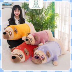 Gấu Bông Chó Pug Nằm cao cấp , Gối ôm chó pulldog mặt nhăn 2 Gấu Bông Chó Pug Nằm cao cấp , Gối ôm chó pulldog mặt nhăn