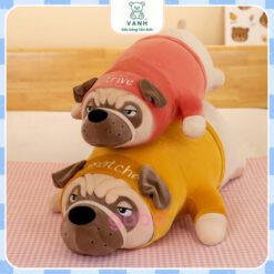 Gấu Bông Chó Pug Nằm cao cấp , Gối ôm chó pulldog mặt nhăn 4 Gấu Bông Chó Pug Nằm cao cấp , Gối ôm chó pulldog mặt nhăn