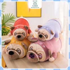Gấu Bông Chó Pug Nằm cao cấp , Gối ôm chó pulldog mặt nhăn 1 Gấu Bông Chó Pug Nằm cao cấp , Gối ôm chó pulldog mặt nhăn
