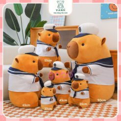 Gấu Bông Capybara Thủy Thủ - Chuột Lang Chỉ 1xx 3 Gấu Bông Capybara Thủy Thủ - Chuột Lang Mặc Đồ Hải Quân