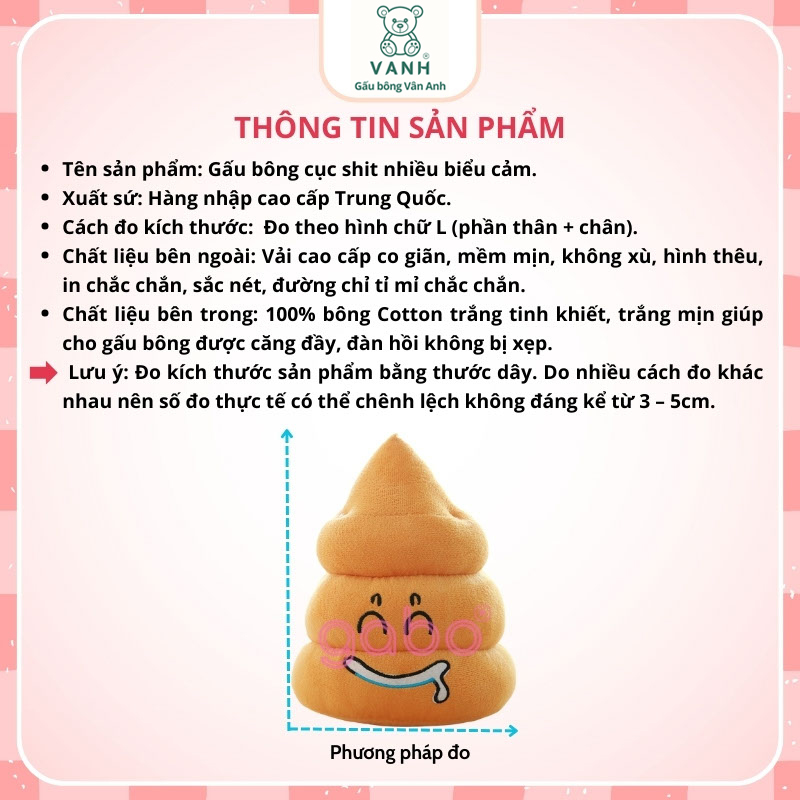 Gấu Bông Cục Shit Nhiều Biểu Cảm K3T3 10 Gấu Bông Cục Shit Nhiều Biểu Cảm