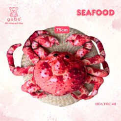 Gối Ôm 3D Tôm, Con Cua Hoàng Đế, Tôm Hùm Alaska - Gối Ôm Cho Bé Ngủ