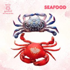 Gối Ôm 3D Tôm, Con Cua Hoàng Đế, Tôm Hùm Alaska - Gối Ôm Cho Bé Ngủ