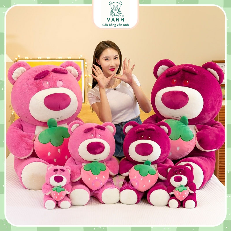 Gấu Bông Lotso Dâu Ôm Quả Dâu Mặt Tròn - Gấu Dâu Lông mịn 10 Gấu Bông Losto Dâu Ôm Quả Dâu Mặt Tròn - Gấu Dâu Lông mịn, Gấu Bông Lotso Dâu Ôm Quả Dâu Mặt Tròn - Gấu Dâu Lông mịn