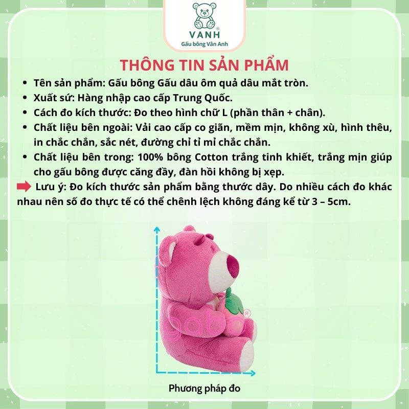 Xưởng sản xuất kinh doanh thú bông quà tặng Quảng Châu cao cấp Gấu Bông Losto Dâu Ôm Quả Dâu Mặt Tròn - Gấu Dâu Lông mịn