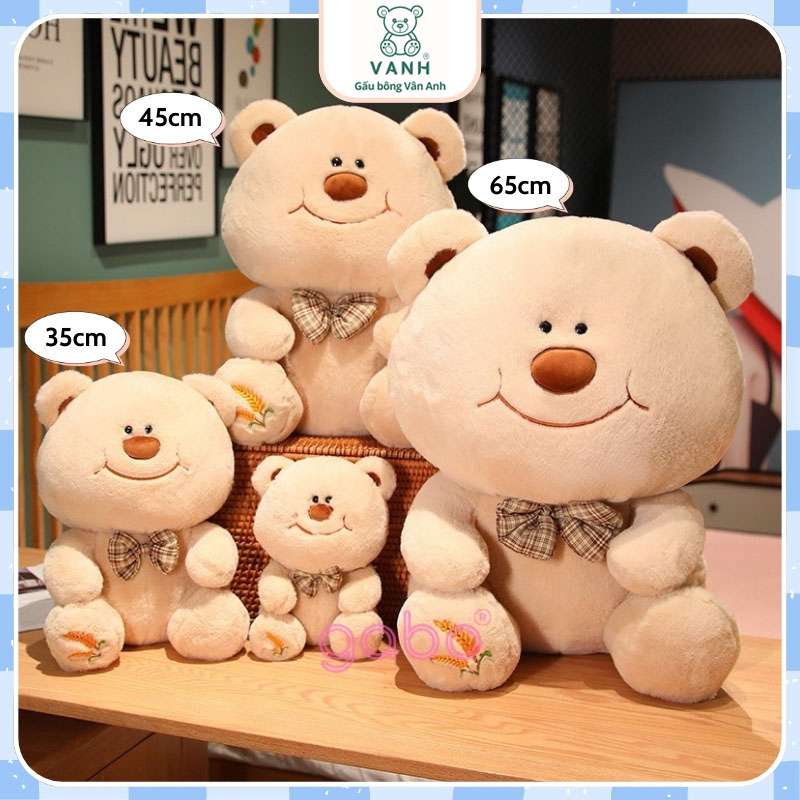 Gấu Bông Gấu Mặt Cười Cầm Bánh - Gấu Đeo Nơ 11 Gấu Bông Gấu Mặt Cười Cầm Bánh - Gấu Đeo Nơ