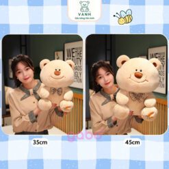 Gấu Bông Gấu Mặt Cười Cầm Bánh - Gấu Đeo Nơ 2 Gấu Bông Gấu Mặt Cười Cầm Bánh - Gấu Đeo Nơ