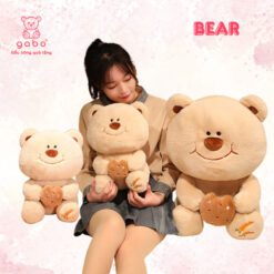 Gấu Bông Gấu Mặt Cười Cầm Bánh - Gấu Đeo Nơ 4 Gấu Bông Gấu Mặt Cười Cầm Bánh - Gấu Đeo Nơ