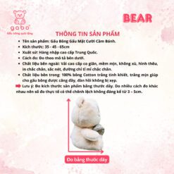 Gấu Bông Gấu Mặt Cười Cầm Bánh - Gấu Đeo Nơ 7 Gấu Bông Gấu Mặt Cười Cầm Bánh - Gấu Đeo Nơ