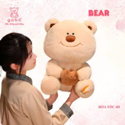Gấu Bông Gấu Mặt Cười Cầm Bánh - Gấu Đeo Nơ 1 Gấu Bông Gấu Mặt Cười Cầm Bánh - Gấu Đeo Nơ