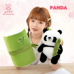 Gấu Bông Capybara Trong Ống Tre 2in1 - Gấu Trúc Ống Tre