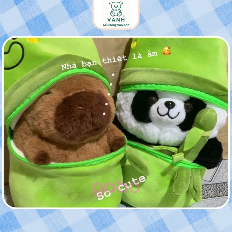 Gấu Bông Capybara Trong Ống Tre 2in1 - Gấu Trúc Ống Tre 11 Gấu Bông Capybara Trong Ống Tre 2in1 - Gấu Trúc Ống Tre