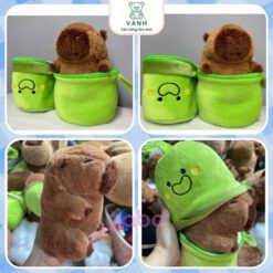 Gấu Bông Capybara Trong Ống Tre 2in1 - Gấu Trúc Ống Tre 5 Gấu Bông Capybara Trong Ống Tre 2in1 - Gấu Trúc Ống Tre