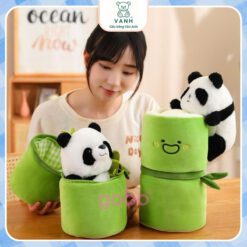 Gấu Bông Capybara Trong Ống Tre 2in1 - Gấu Trúc Ống Tre 4 Gấu Bông Capybara Trong Ống Tre 2in1 - Gấu Trúc Ống Tre