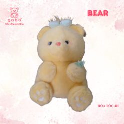 Gấu bông Gấu Vàng Đeo Nơ Xanh Cute - Gấu Vàng Đeo Nơ