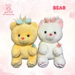 Gấu bông Gấu Vàng Đeo Nơ Xanh Cute - Gấu Vàng Đeo Nơ