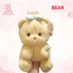 Gấu bông Gấu Vàng Đeo Nơ Xanh Cute - Gấu Vàng Đeo Nơ