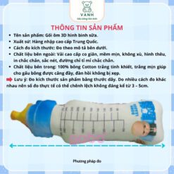 Gối Ôm 3D Hình Bình Sữa - Gấu Bông Bình Sữa