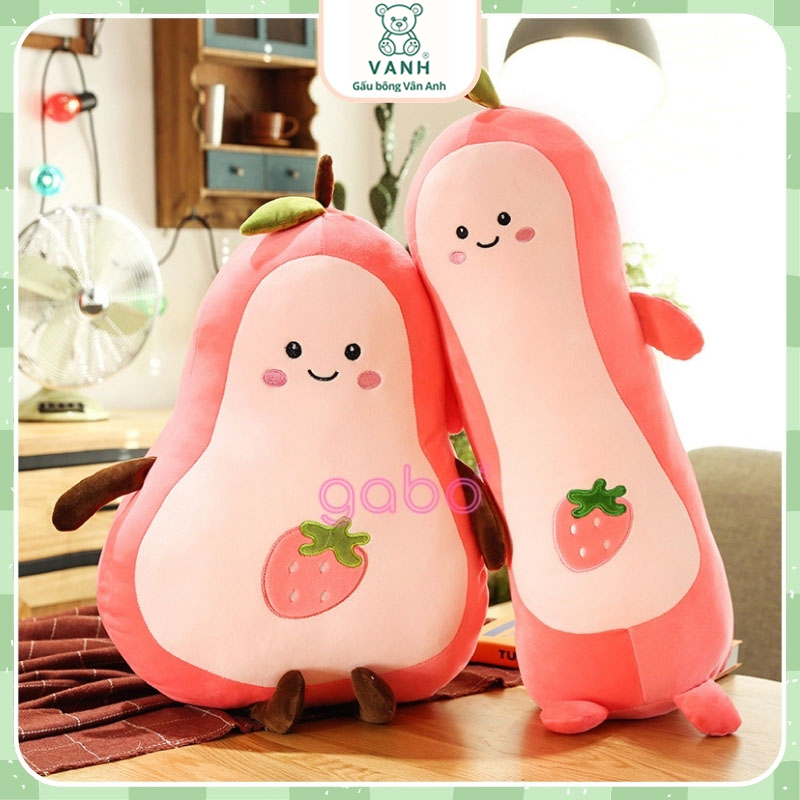 Xưởng sản xuất kinh doanh thú bông quà tặng Quảng Châu cao cấp Gối Ôm Quả Đào - Gấu Bông Trái Đào