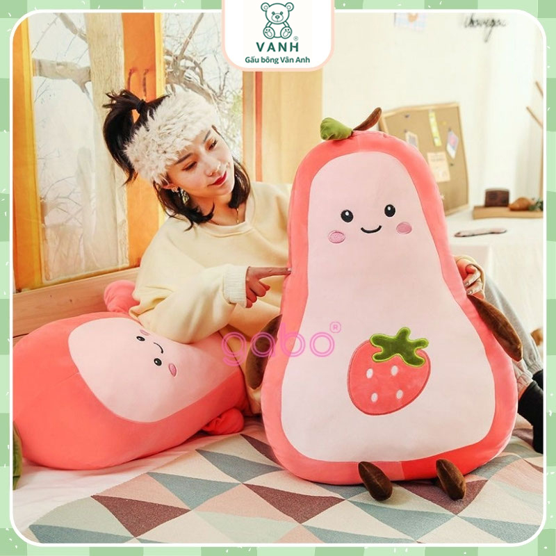 Xưởng sản xuất kinh doanh thú bông quà tặng Quảng Châu cao cấp Gối Ôm Quả Đào - Gấu Bông Trái Đào