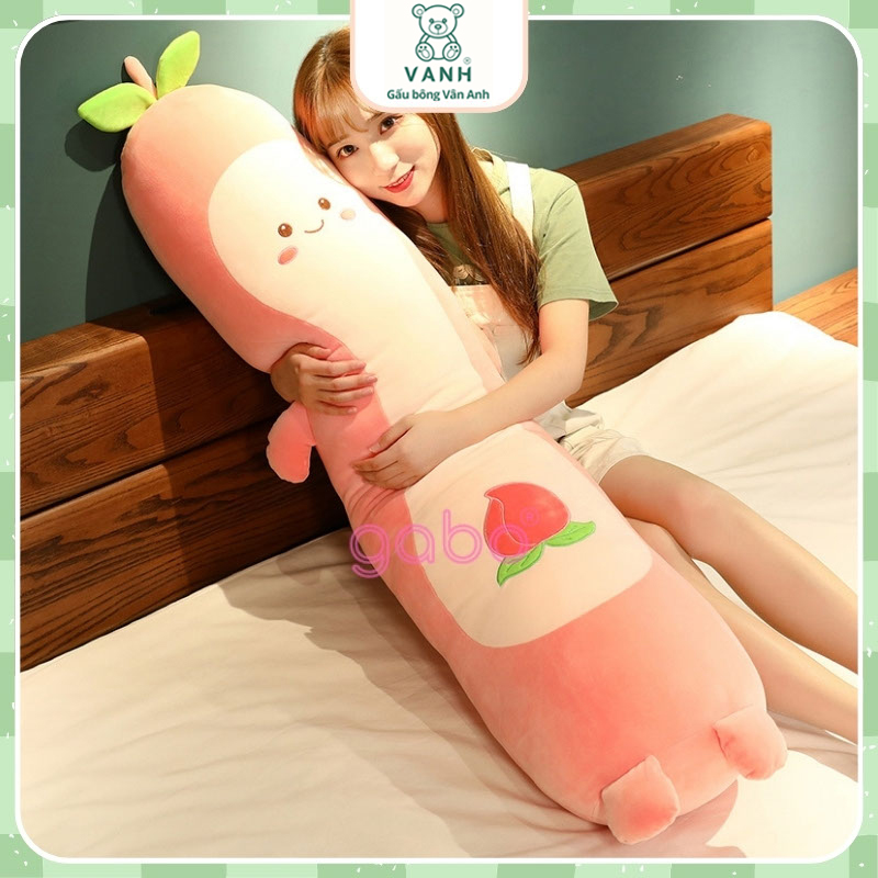 Xưởng sản xuất kinh doanh thú bông quà tặng Quảng Châu cao cấp Gối Ôm Quả Đào - Gấu Bông Trái Đào