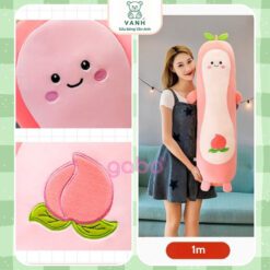 Gối Ôm Quả Đào - Gấu Bông Trái Đào - Gối ôm 1 mét 2 Gối Ôm Quả Đào - Gấu Bông Trái Đào