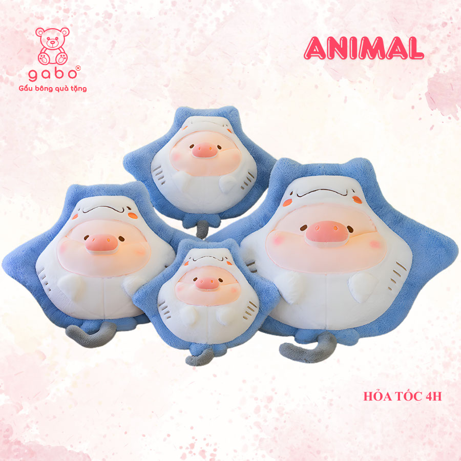 Gấu bông quà tặng gấu bông nhà làm gabo gấu bông q Gấu Bông Heo Cá Đuối Cute - Heo Lulu Cosplay Cá Đuối