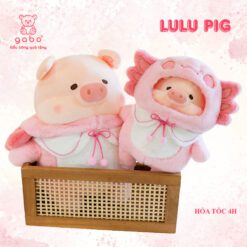 Gấu Bông Heo Lulu Cosplay Cua Hồng, Heo Mặc Áo Cua Cute